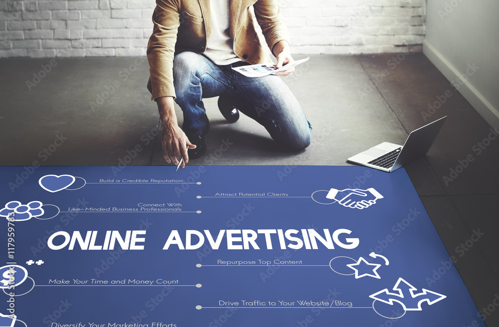 Online Advertising Marketing Digital Concept 