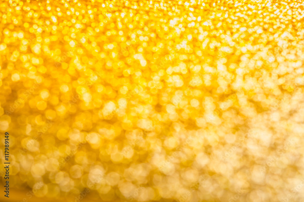 Abstract circular bokeh Yellow gold background