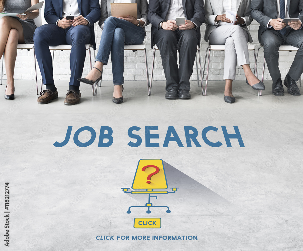 Job Search Occupation Recruitment Were Hiring Concept