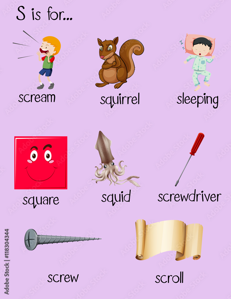 Many words begin with alphabet S