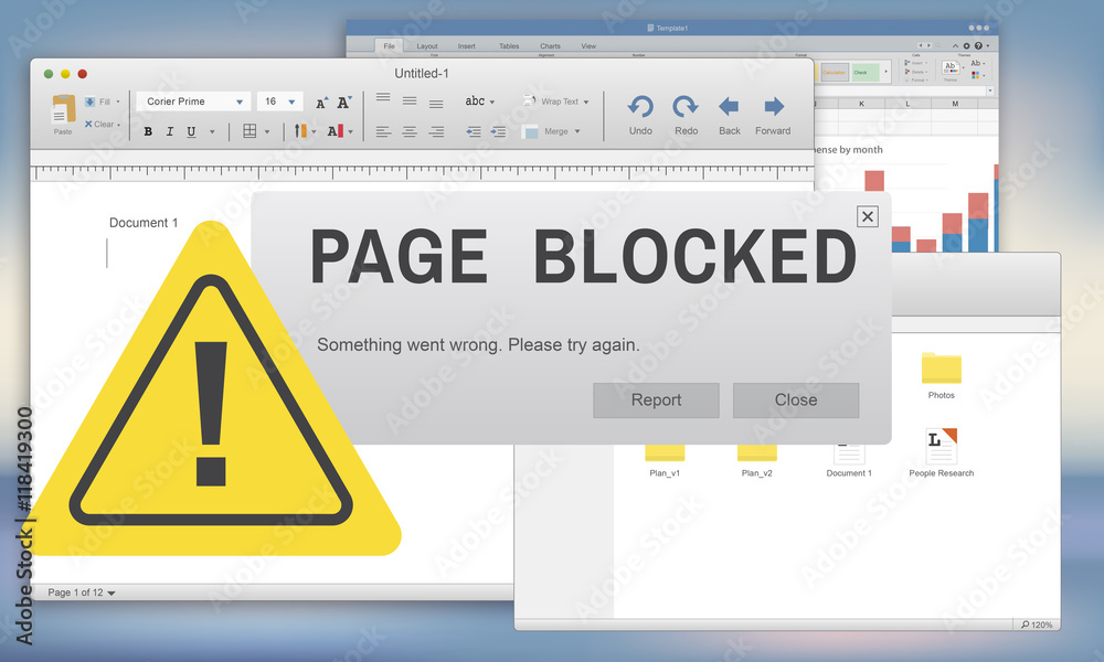 页面被阻止浏览连接数据故障概念