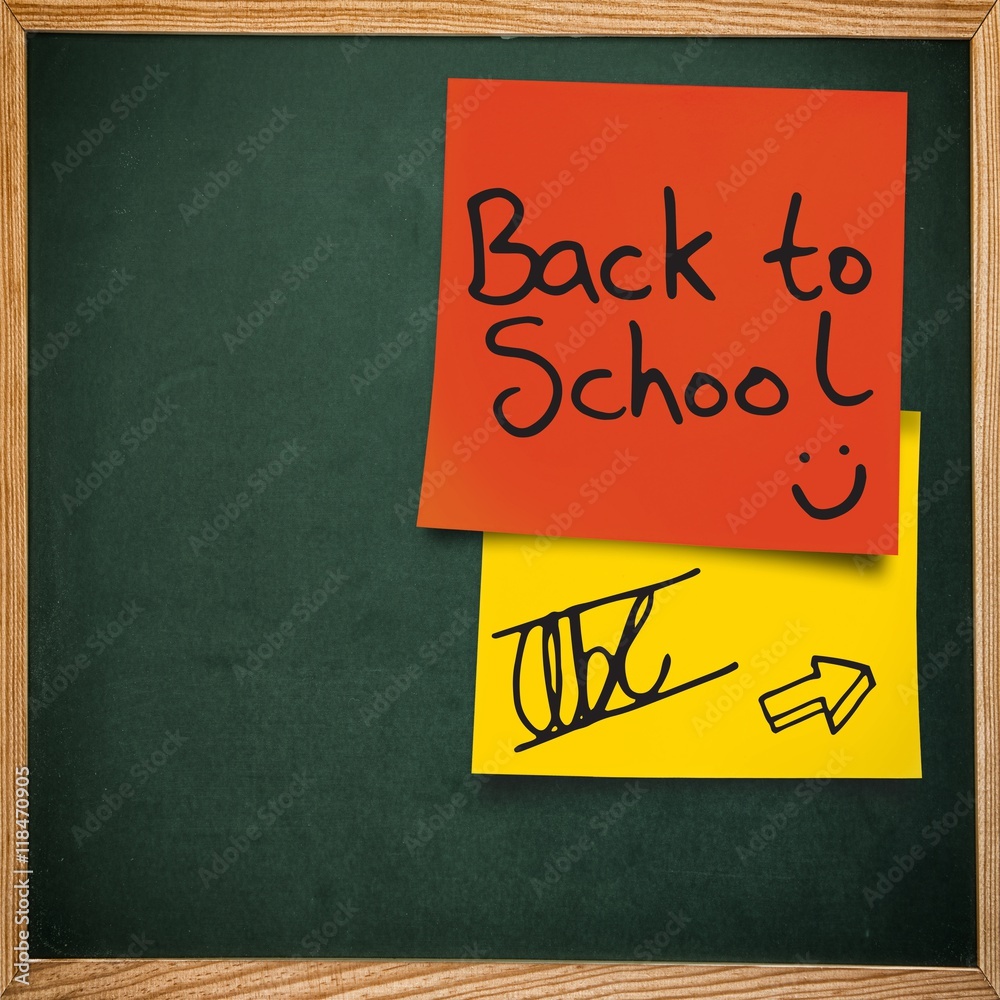 Composite image of back to school message