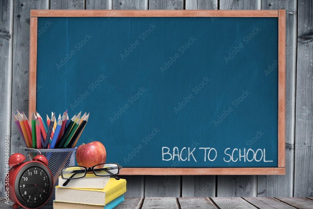 Composite image of back to school message