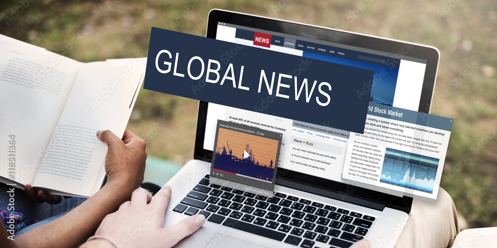 Media Journalism Global Daily News Content Concept