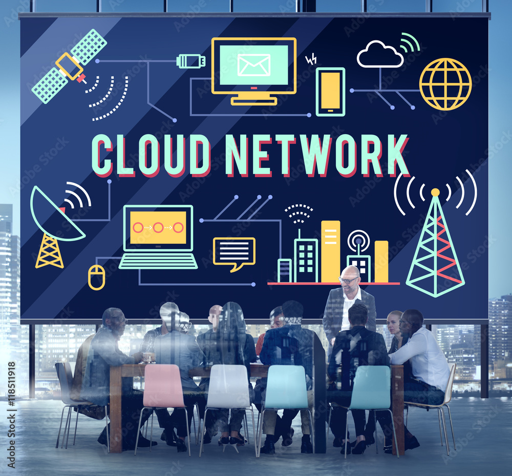 Cloud Network Computing Digital Data Storage Concept