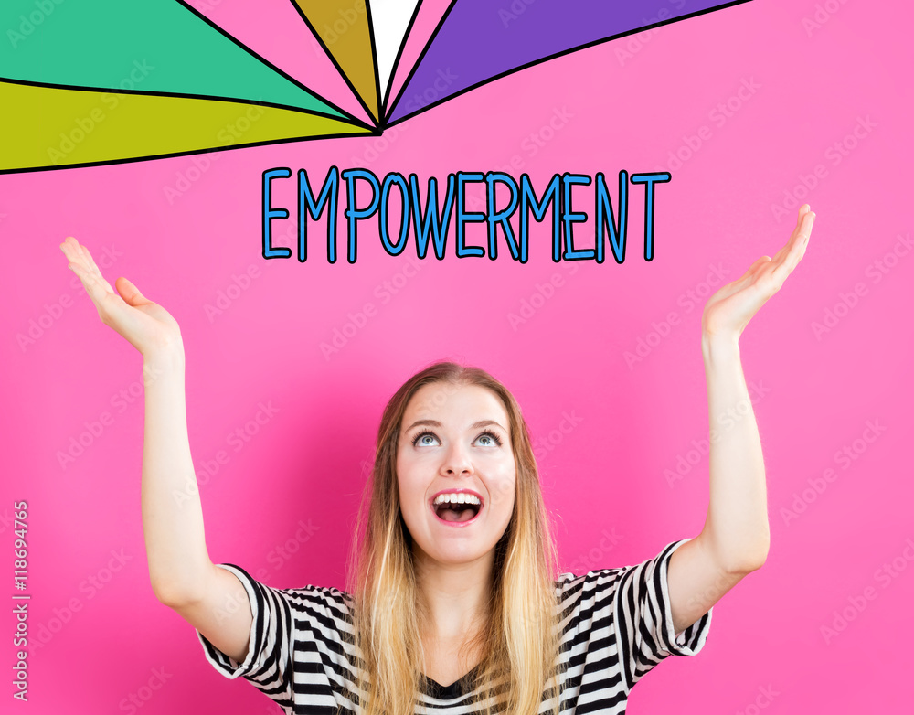 Empowerment concept with young woman