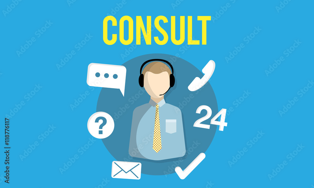 Ask us Buy Online COnsult Contact us Customer Support Concept