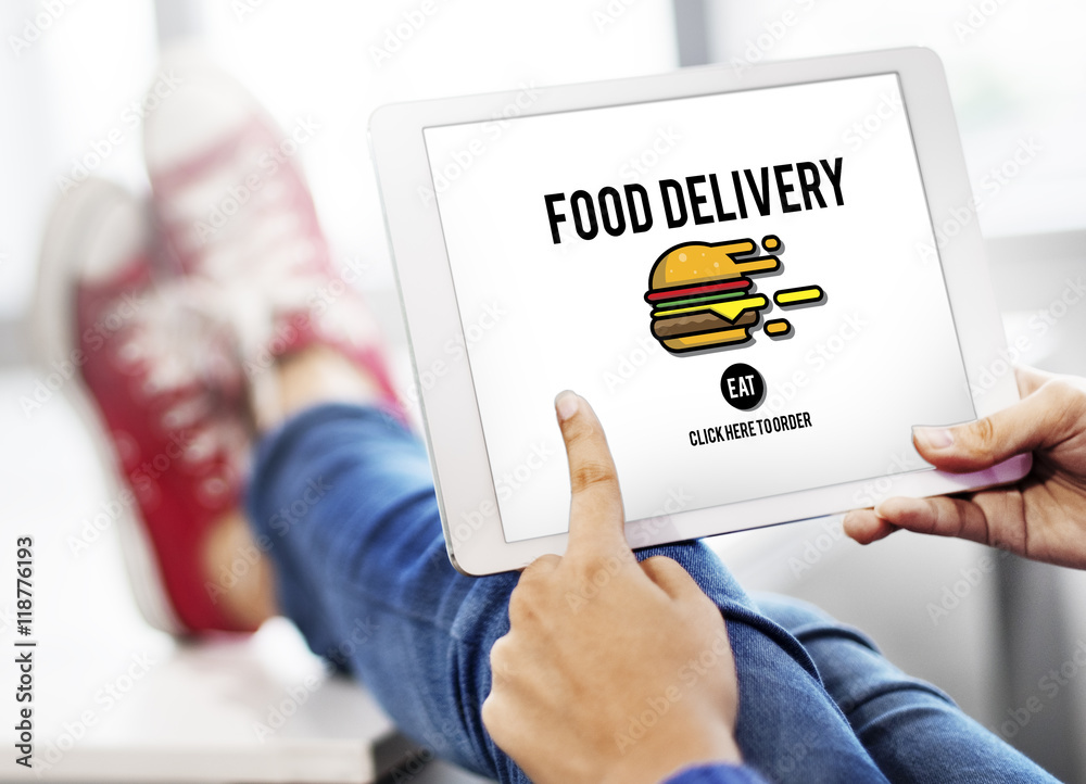 Food Delivery Fast Food Unhealthy Obesity Concept