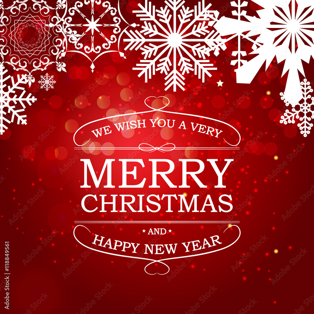 Abstract Beauty Christmas and New Year Background. Vector Illust