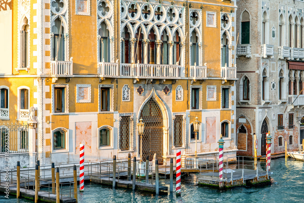 Beautiful gothic palace on Grand canal in Venice