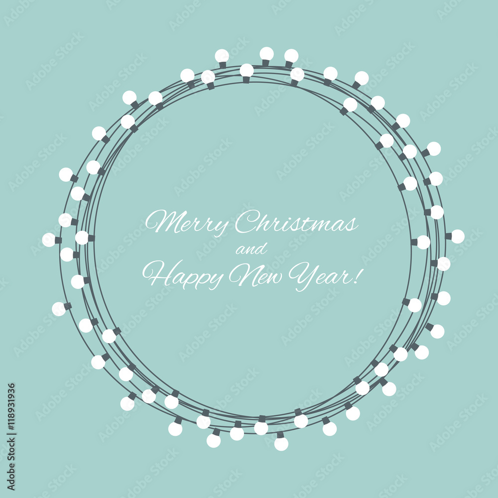 Abstract Beauty Merry Christmas and New Year Background. Vector 