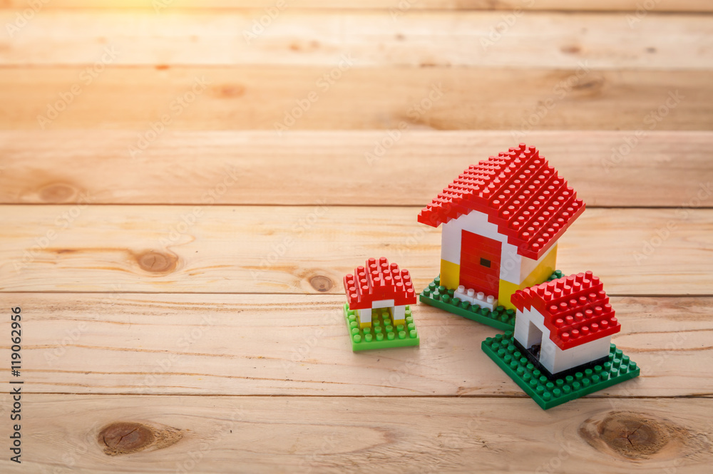 model of plastic house building