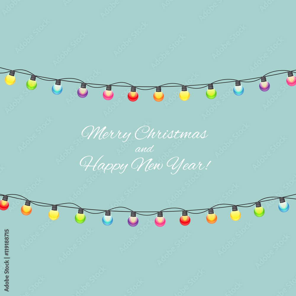 Abstract Beauty Merry Christmas and New Year Background. Vector 