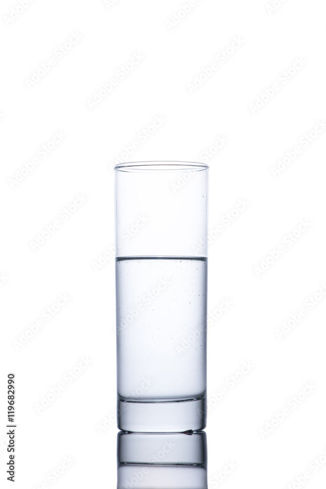 water glass isolated with clipping path included