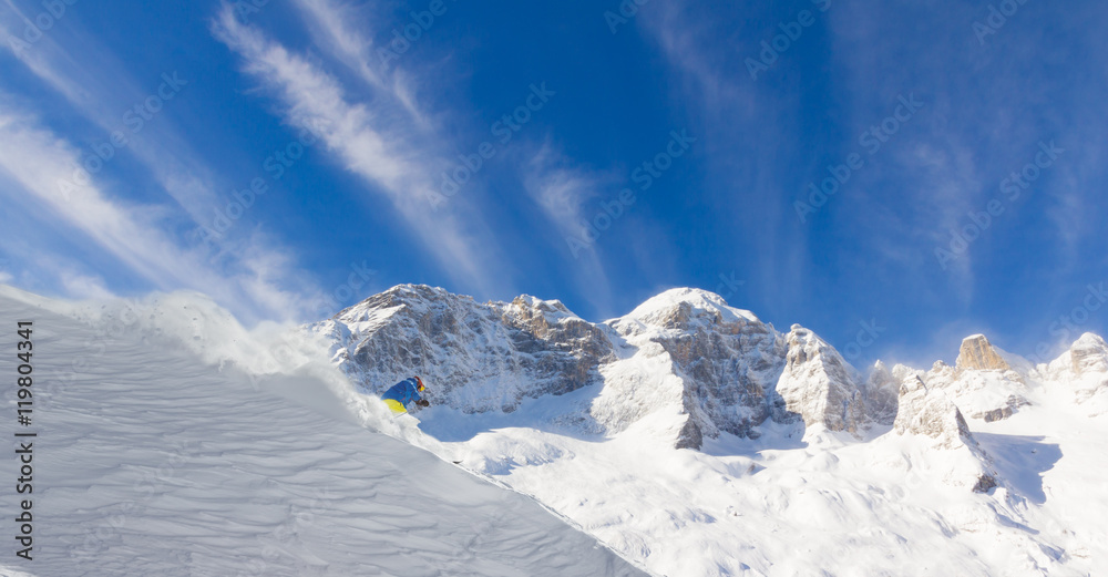 Beautiful winter landscape with trees