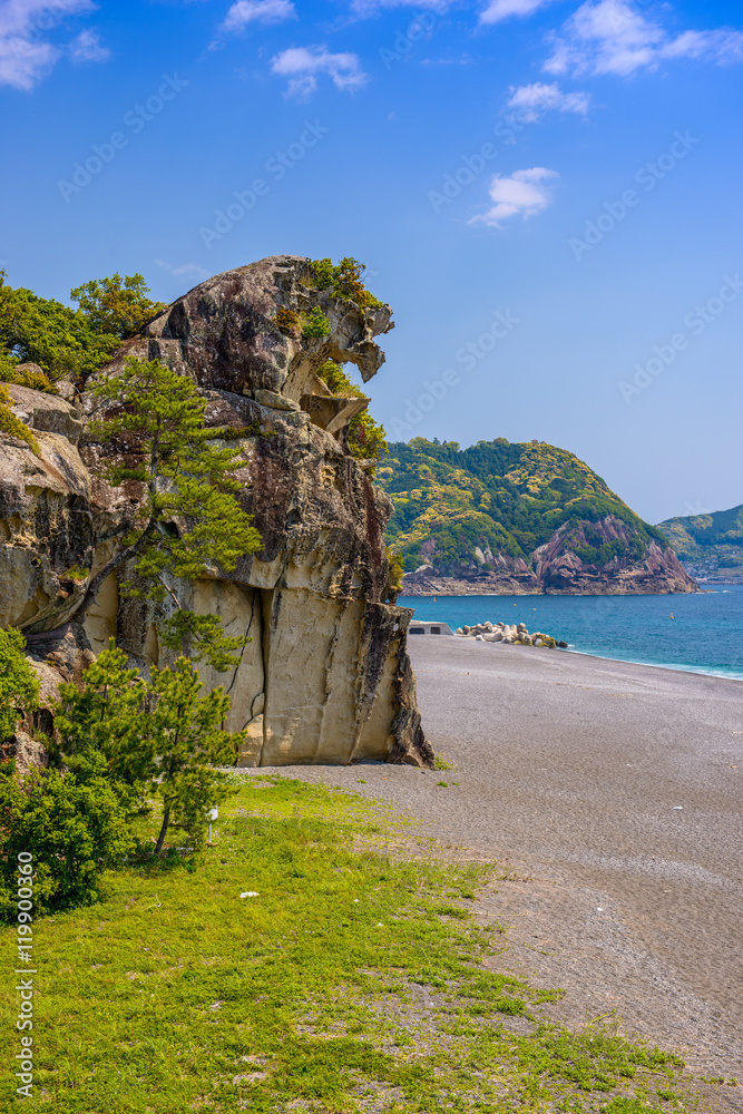 Shishi-iwa (Lion Rock) in Kumano, Japan.