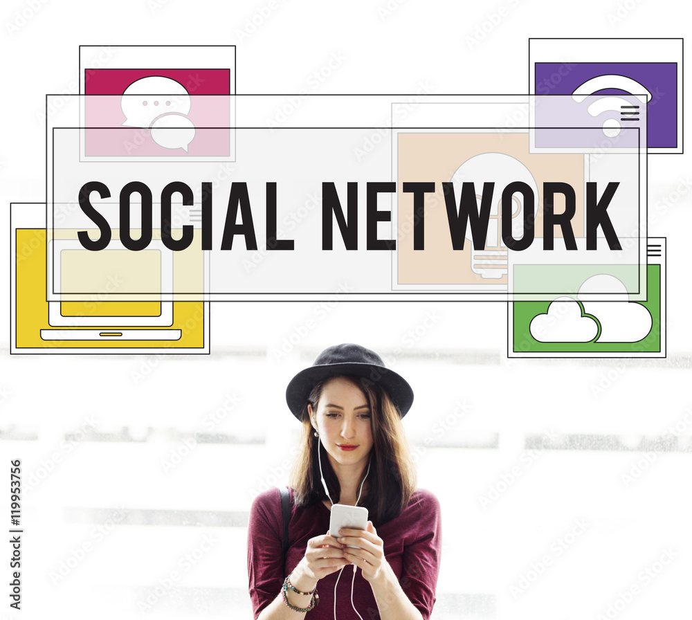 Communication Technology Online Networking Connection Concept