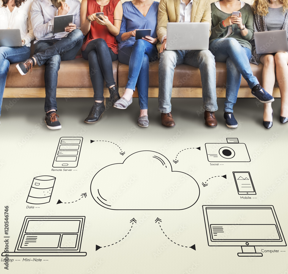 Cloud Transfer Data Connection Network Concept