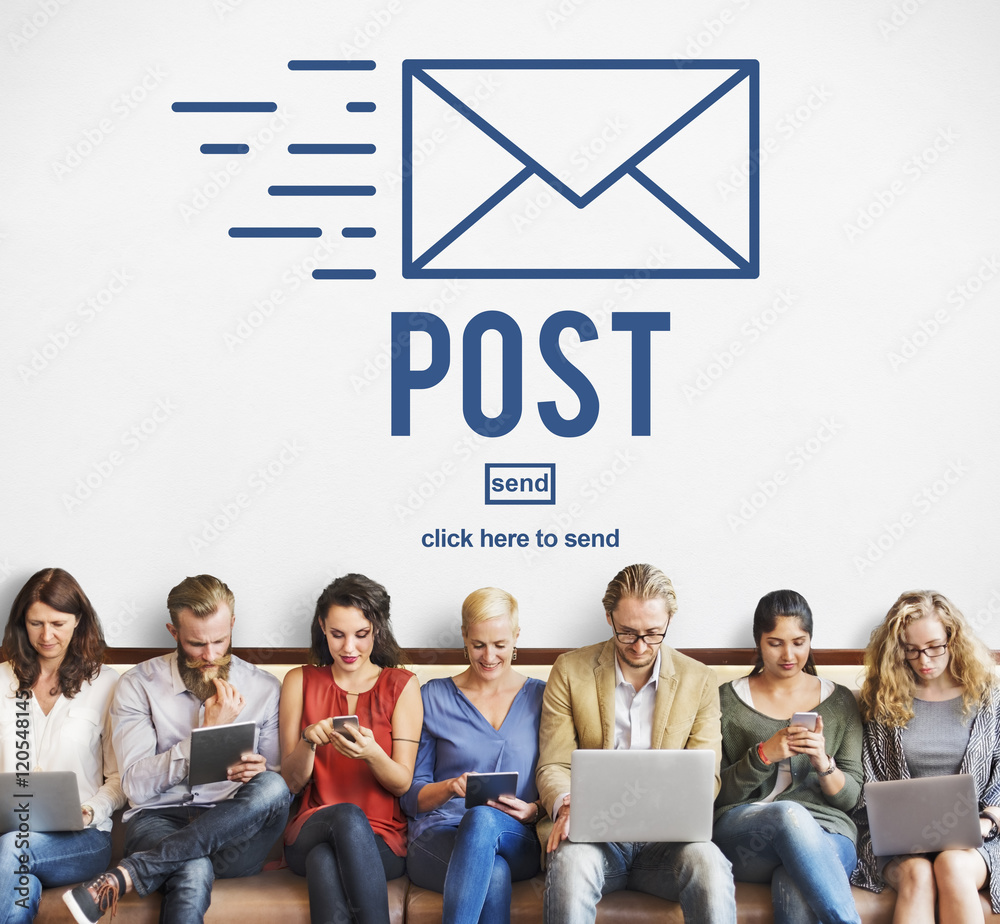 Post Mail Correspondence Online Message Communication Concept