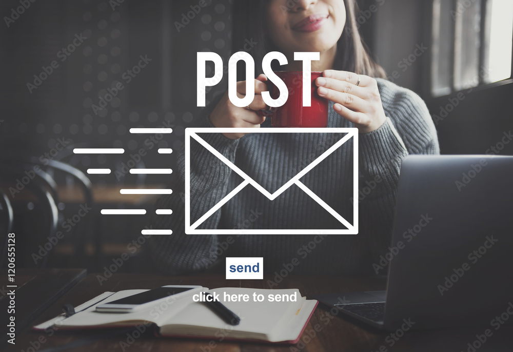 Post Mail Correspondence Online Message Communication Concept