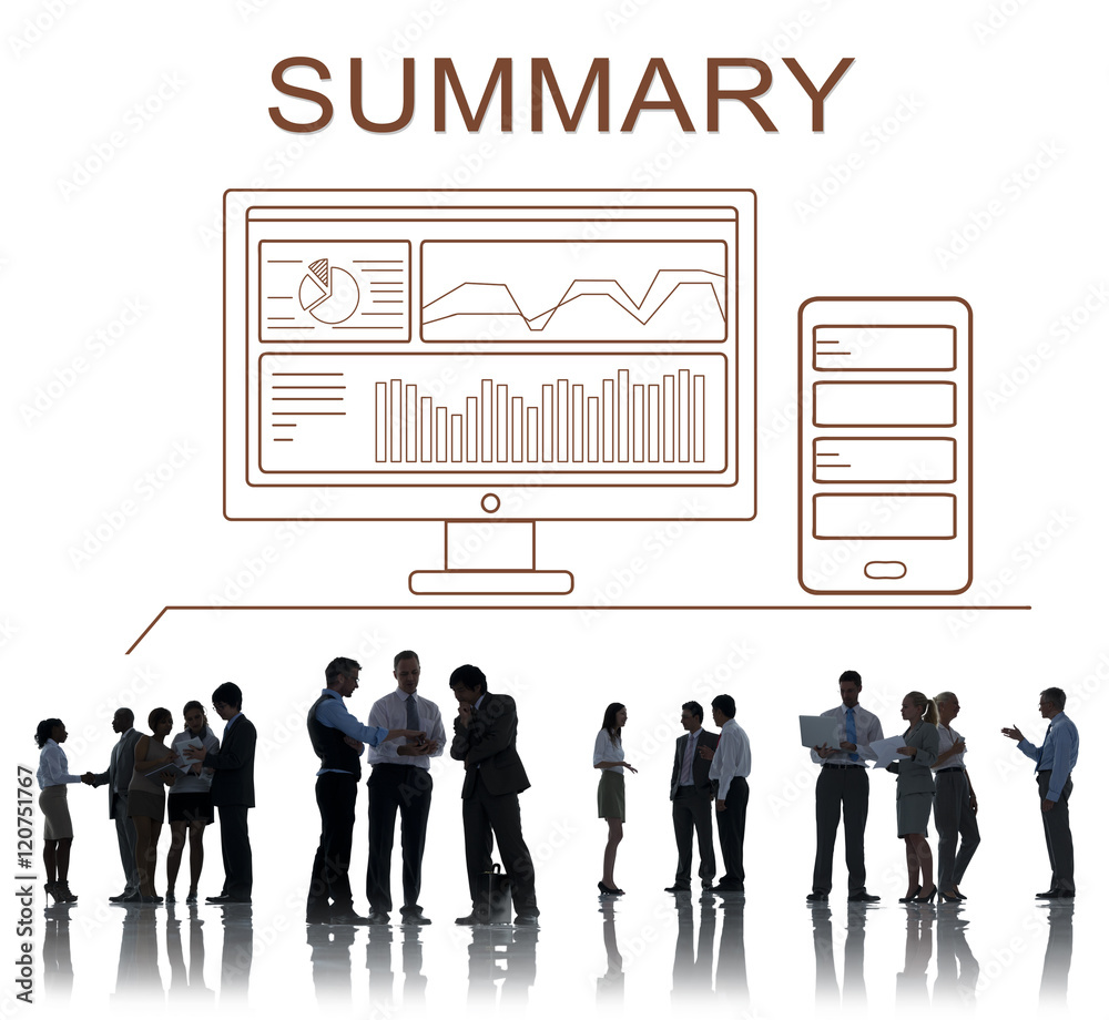 Summary Progress Analytics Computer Concept