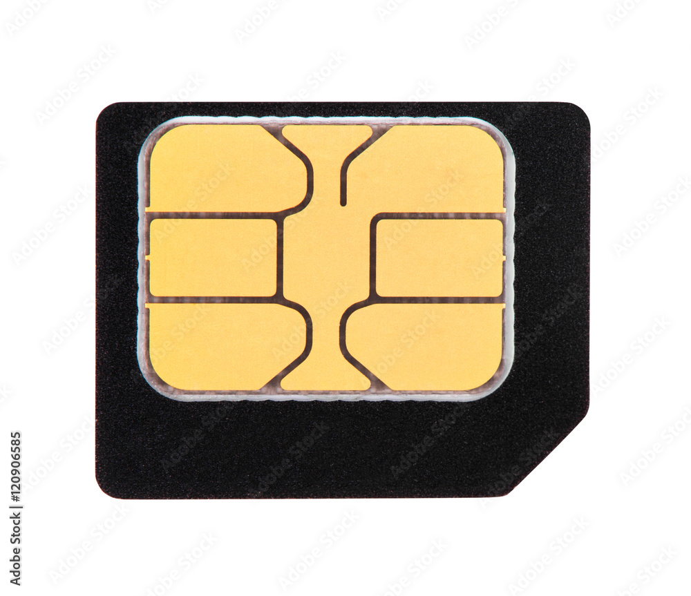 micro sim сard isolated on white background