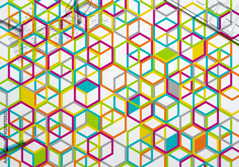 Colorful geometric backdrop