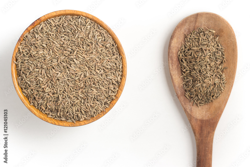 Cumin seeds into a bowl