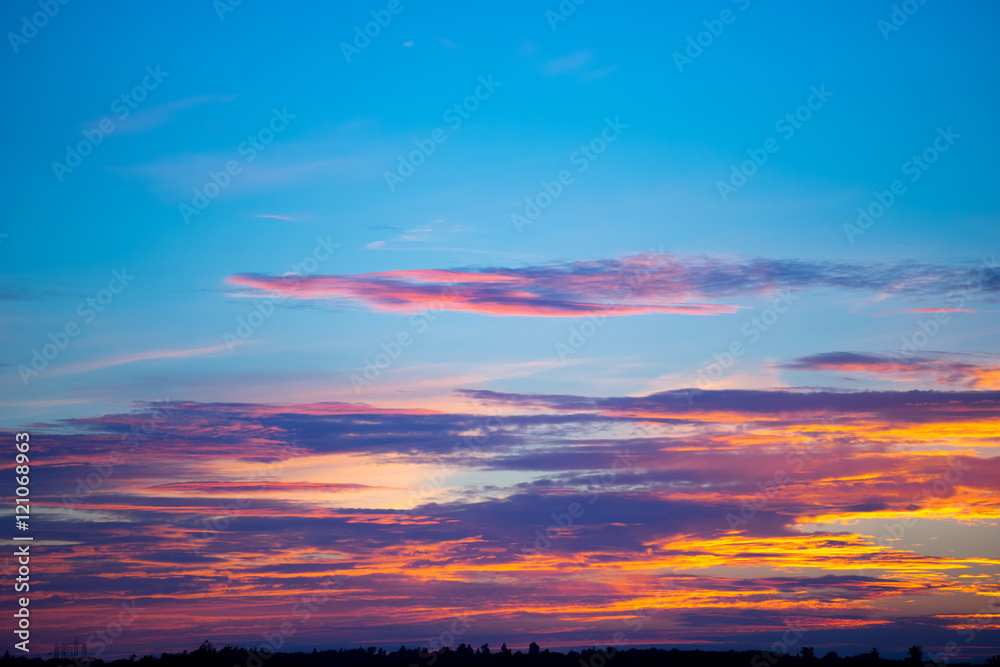 日落天空背景