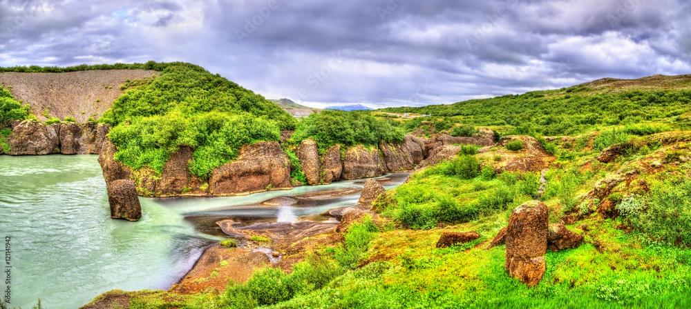 Bruarhlod Canyon of the Hvita river in Iceland