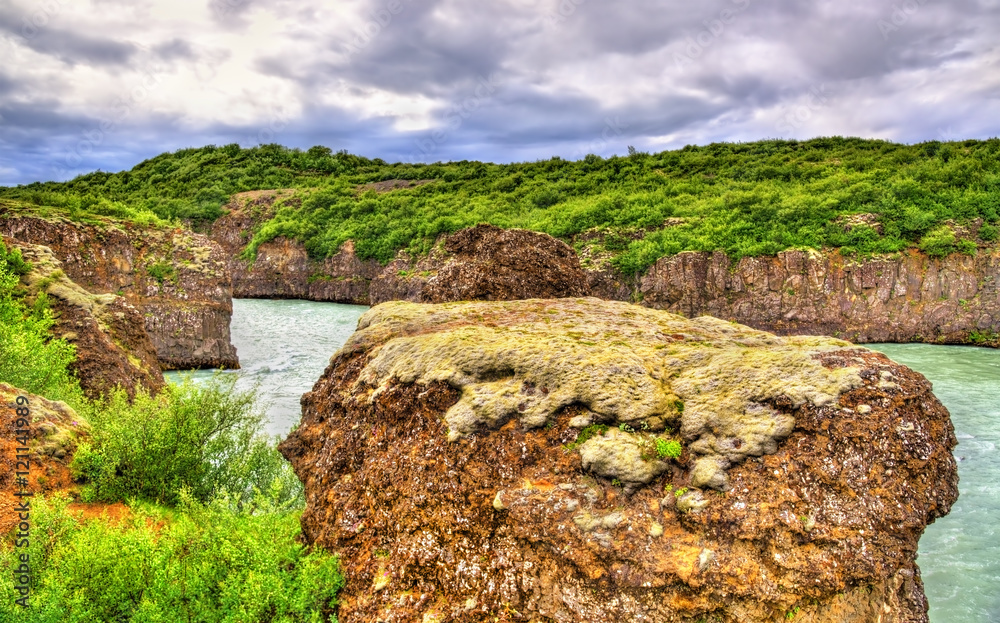 Bruarhlod Canyon of the Hvita river in Iceland