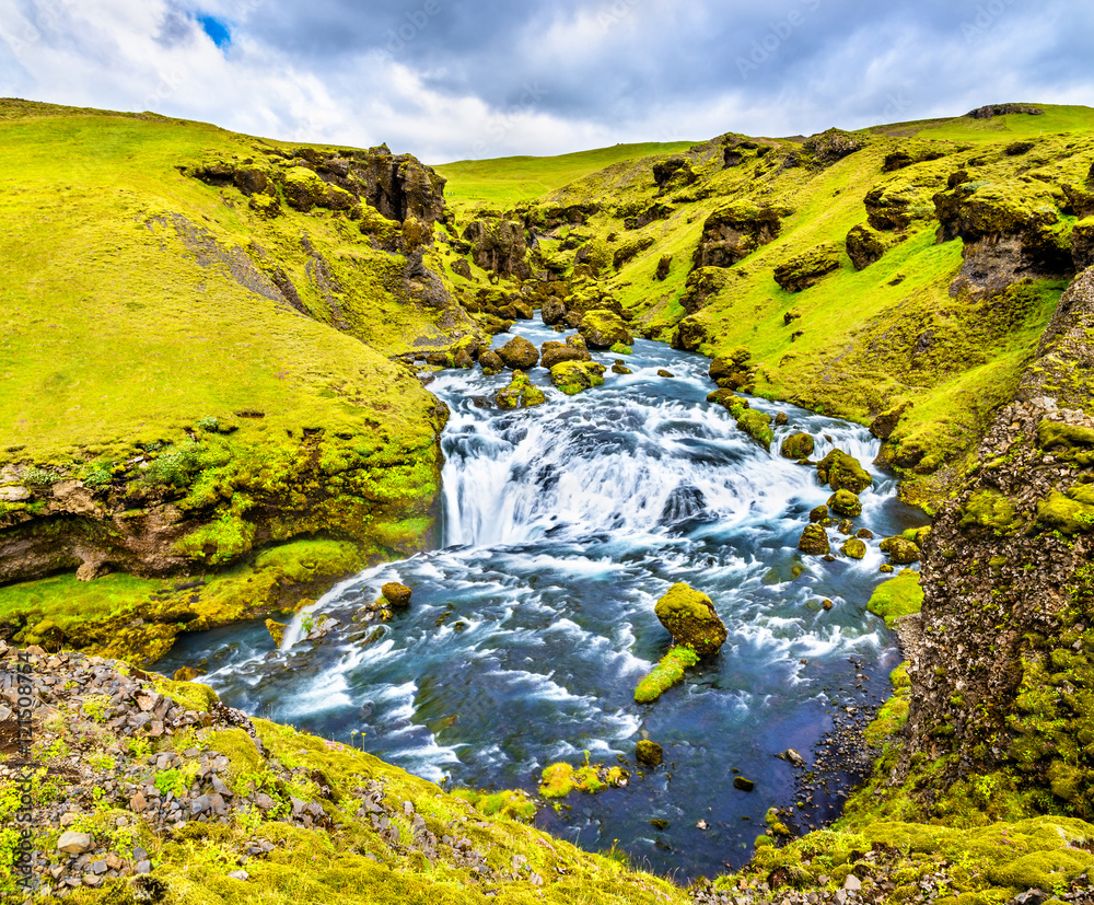 One of numerous waterfalls on the Skoga River - Iceland