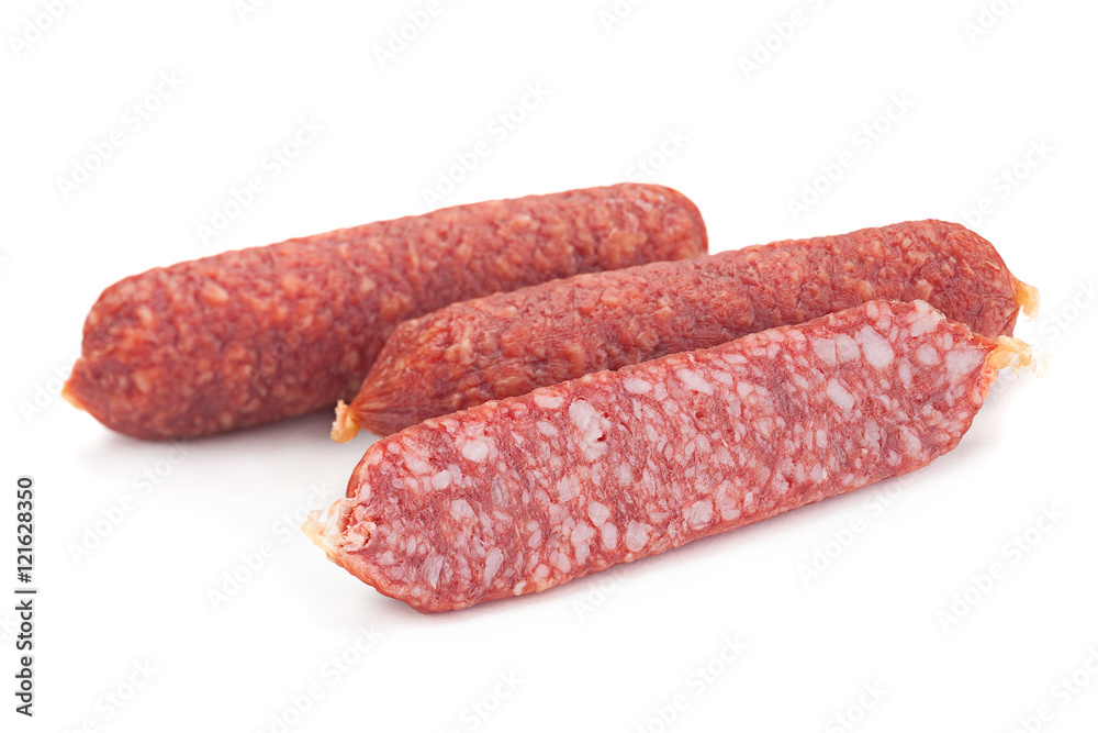 Small salami sausage slice