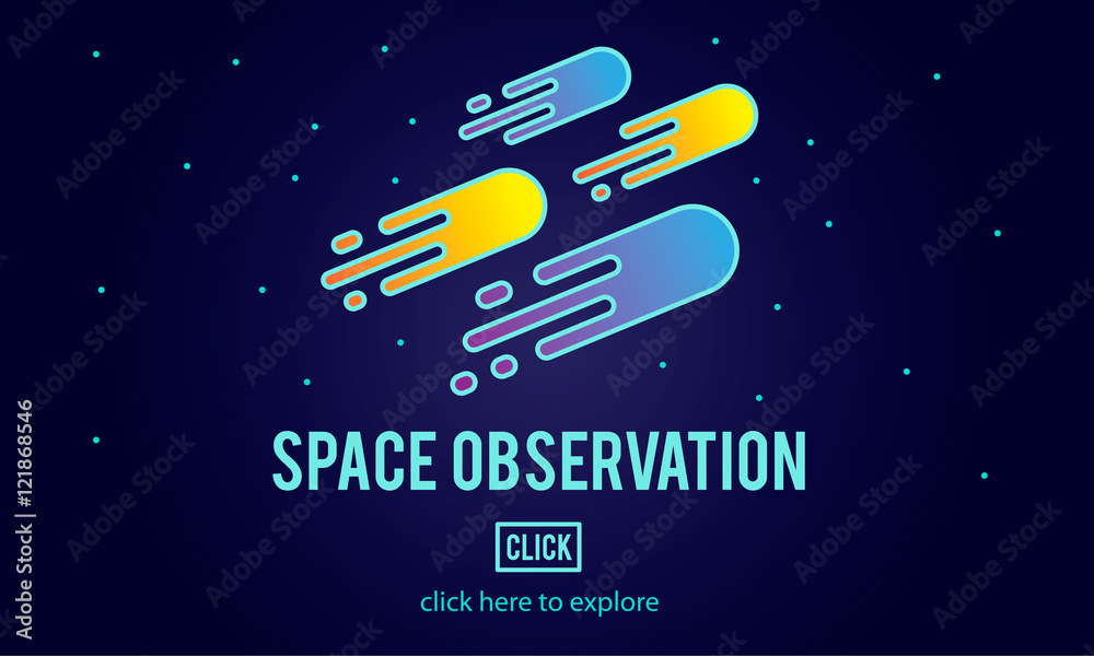 太空观测旅行天文学探索概念