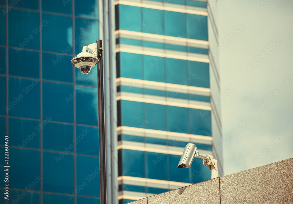 Security CCTV camera in office building