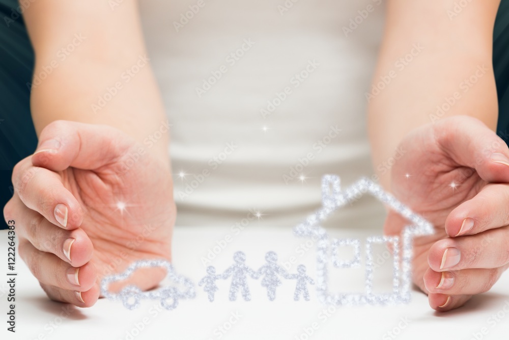 hands holding family graphic