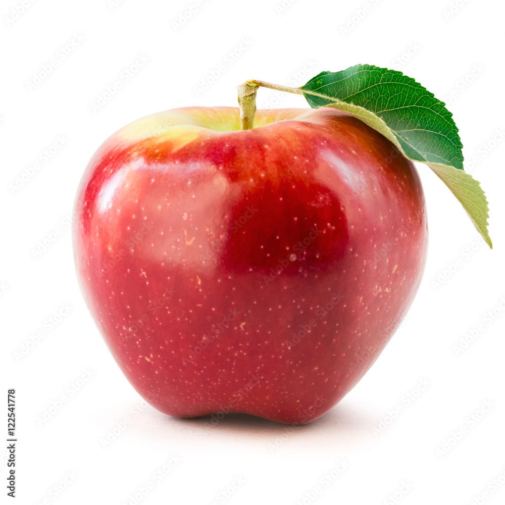 Red apple isolated on white background