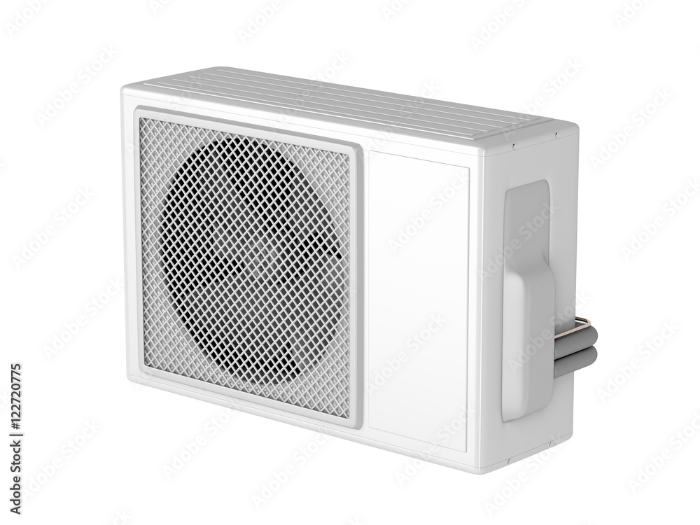 Air conditioner isolated on white