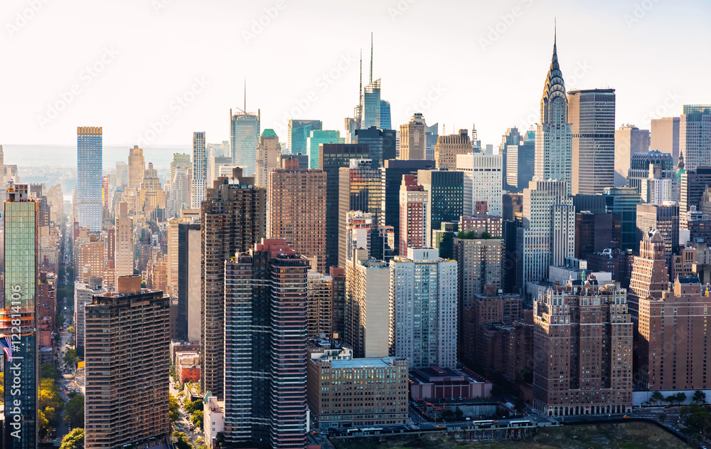 Aerial view of the New York City skyline