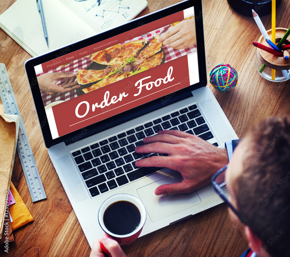 Food Order Pizza Online Internet Concept