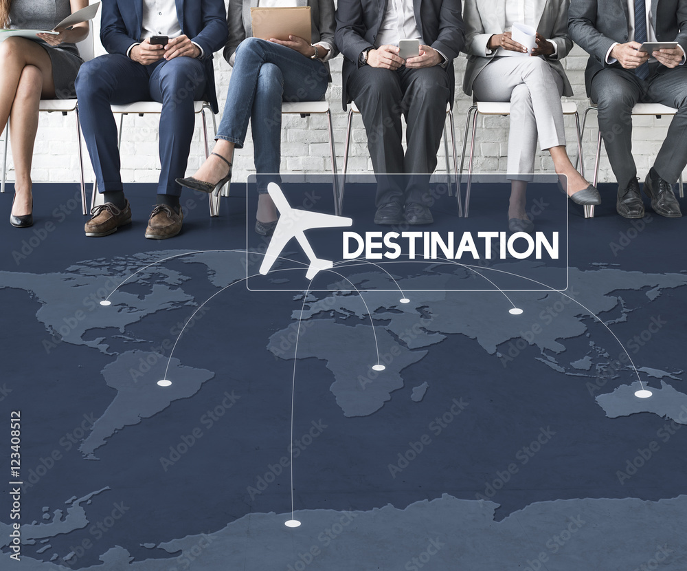 Flight Ticket Booking Destination Journey Concept