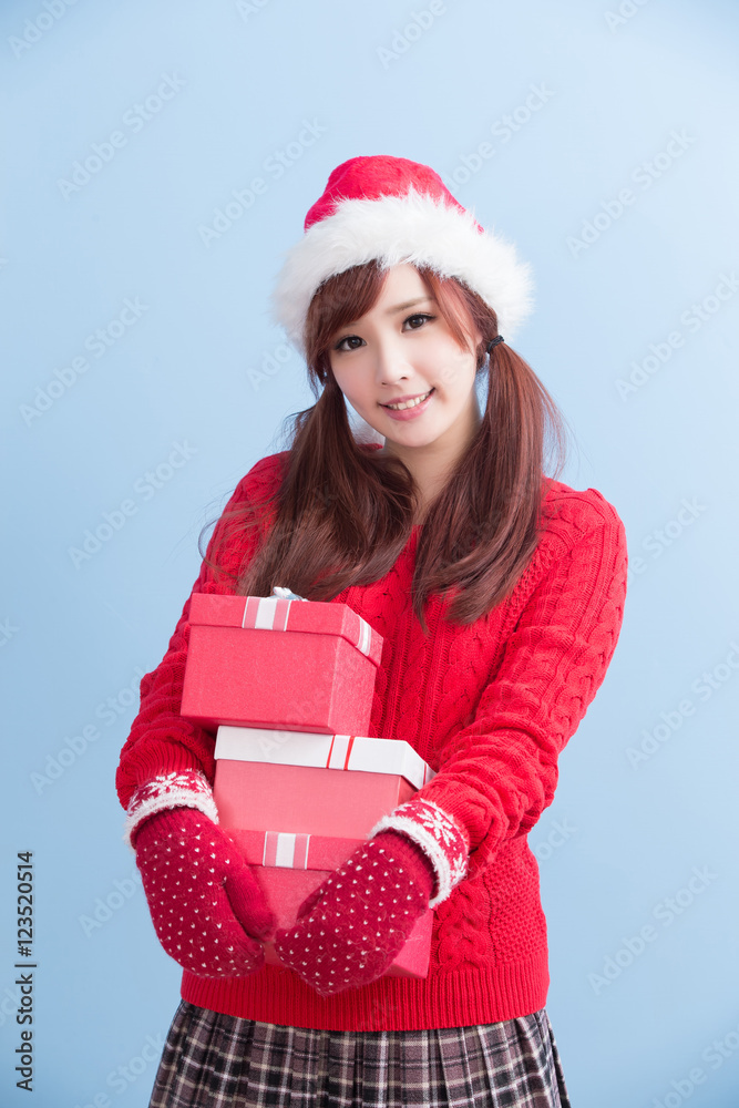 christmas beauty woman