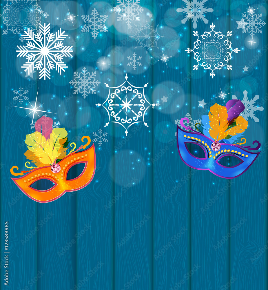 Abstract Beauty Merry Christmas and New Year Party Background wi