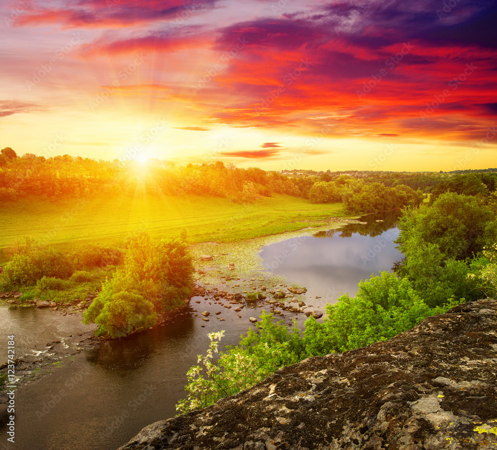  river on sun