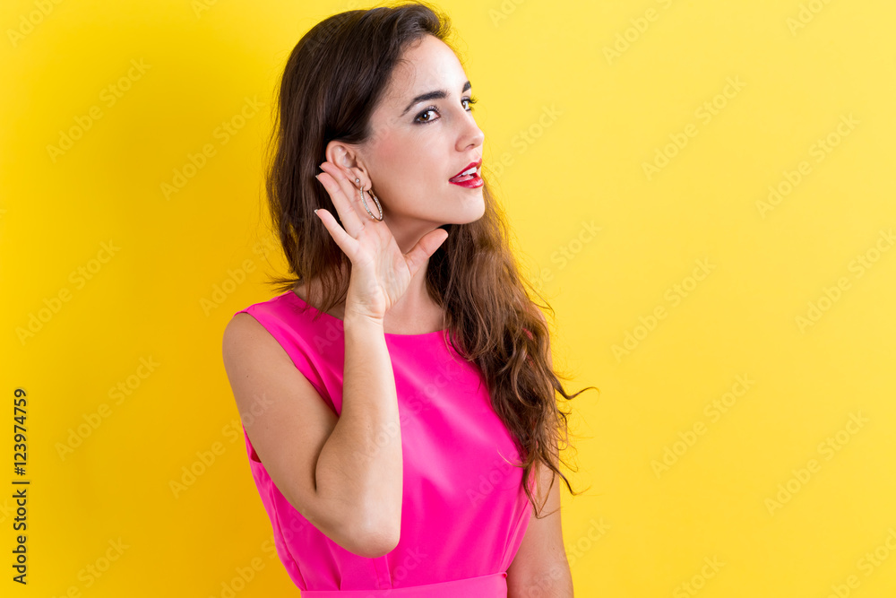 Young woman listening