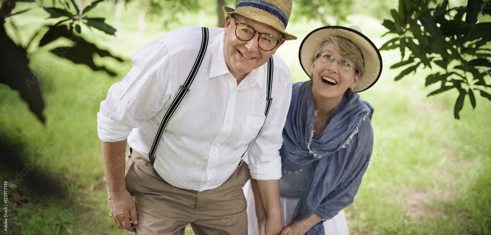 Elderly Senior Couple Romance Love Concept