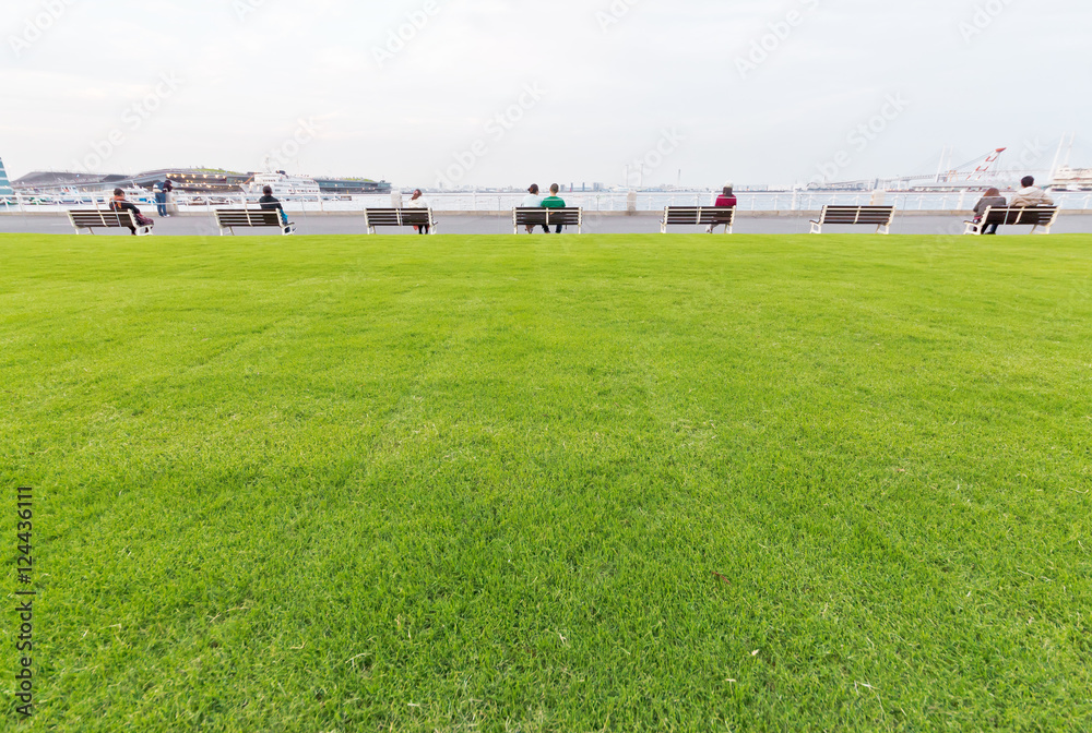 山下公園のベンチ