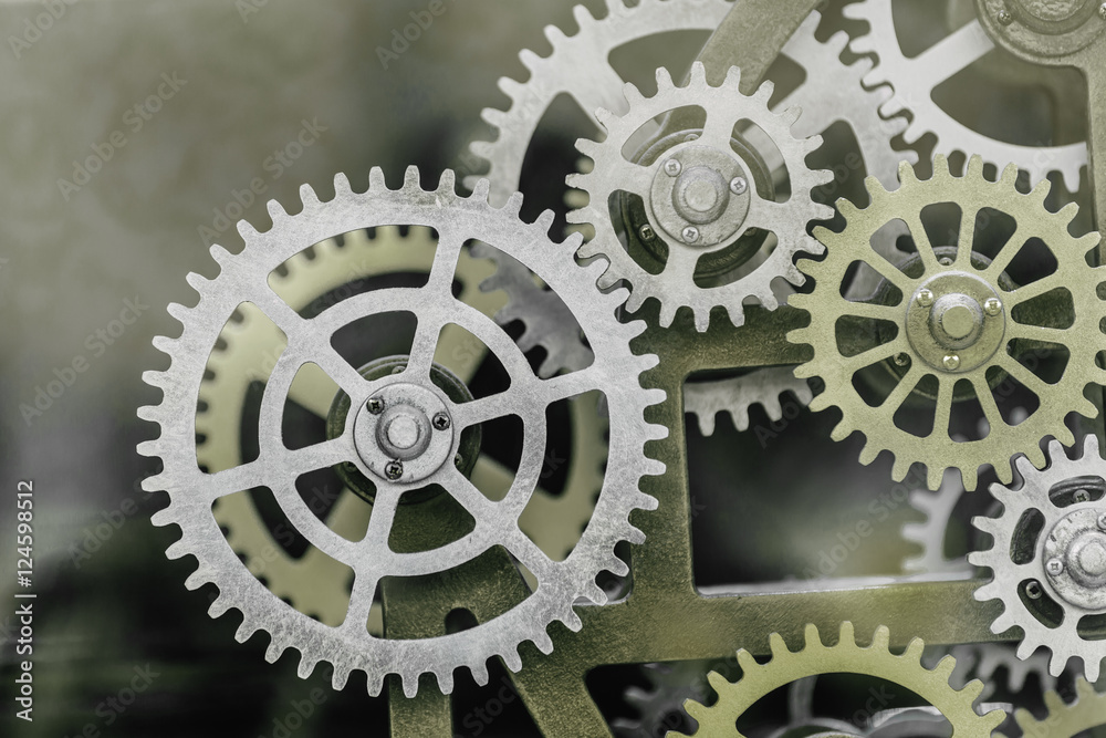 Industrial clock gear set background