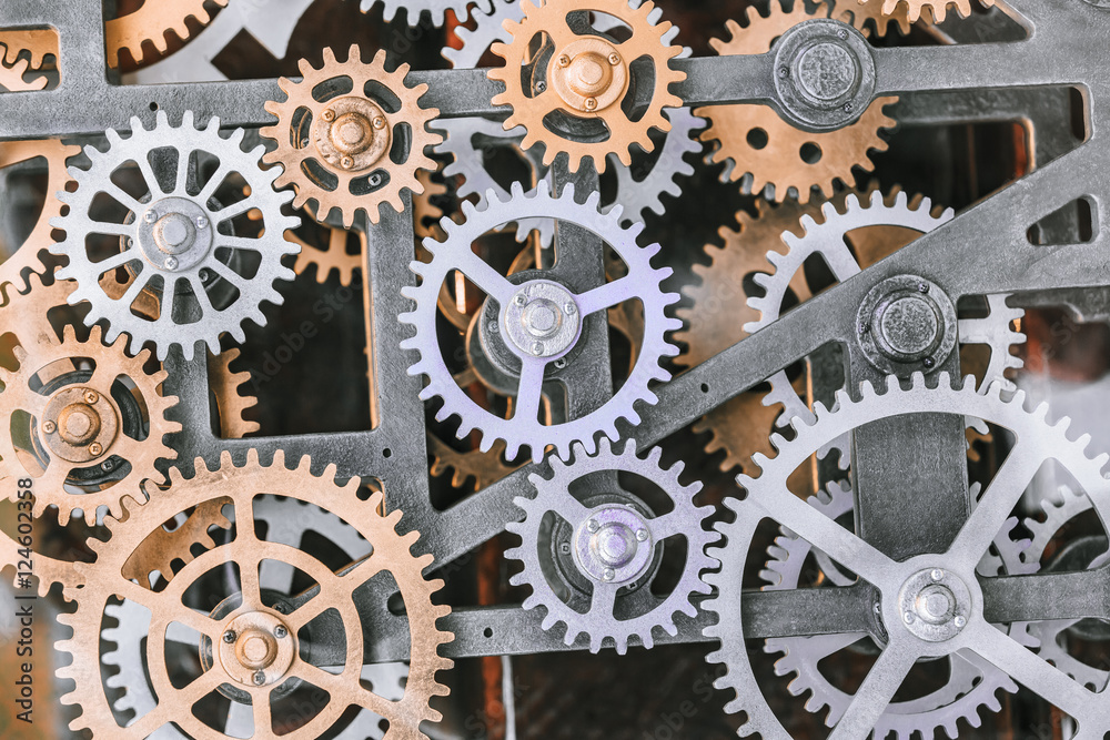 Industrial clock gear set background