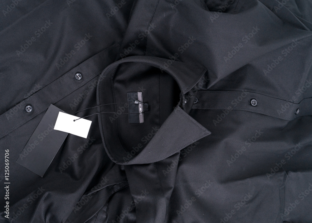 New black colour shirt and blank label